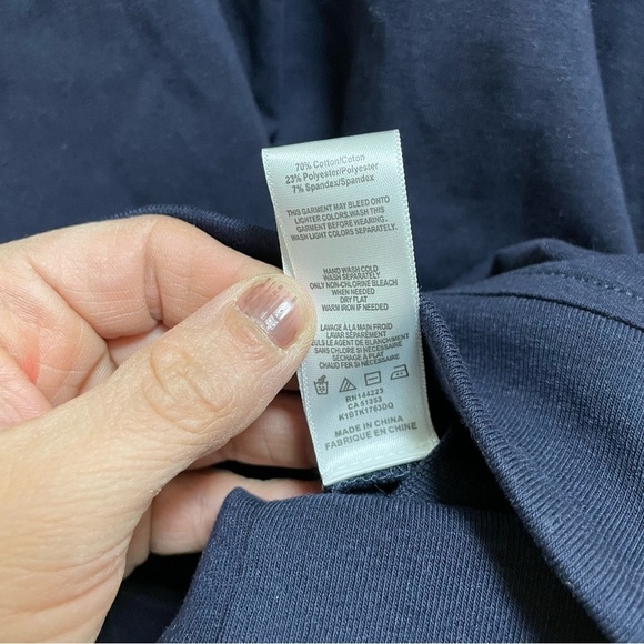 Bishop + Young Navy Cozy front Knot Sweatshirt XL - Picture 5 of 7